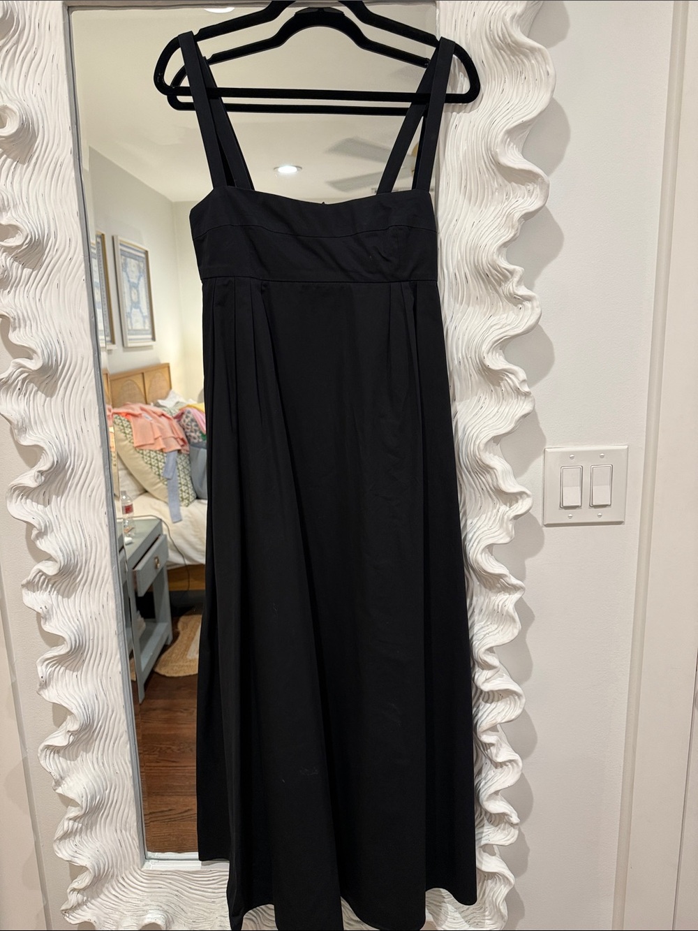 Zara Classic Black Sundress with Square Neckline- Size S
